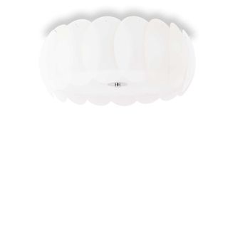 Netlighting Ovalino 8 Light Large Ceiling Flush Light White E27