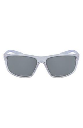 Nike Adrenaline 66mm Rectangular Sunglasses in Crystal Clear/cool G at Nordstrom Rack