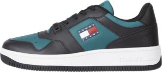 Tommy Jeans Sportieve Casual Retro Sneakers Zwart - Heren - Sneakers - Zwart - 43 EU - Leer - Schoenen