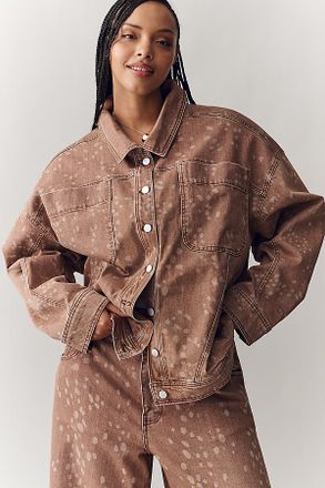 Pilcro Fawn Print Denim Jacket