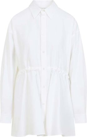 Balenciaga White Full Sleeves Shirt Dress