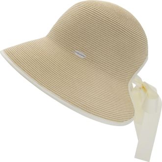 Chillouts Sonnenhut CHILLOUTS Red Oak Hat, Damen, Gr. XS, beige, Obermaterial: 100% Papierstroh, H&uuml;te Sonnenhut, Femininer Sonnenhut mit Schleife am Hinterkopf
