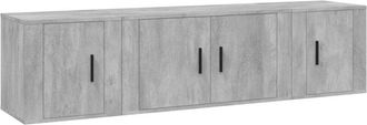 vidaXL Vidaxl - 3 Piece tv Cabinet Set Concrete Grey Engineered Wood