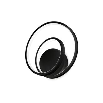 Netlighting OZ Dimmable Swirl Integrated LED Wall Lamp Black 3000K