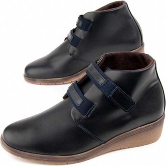 Purapiel Wedge Enkelboot Akilav Blauw