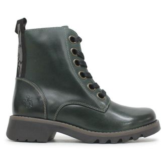 FLY London RAGI539FLY Rug Leather Womens Ankle Boots - Petrol - Size:UK 7