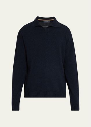 Sease Mens Coarsehair Cashmere Polo Shirt