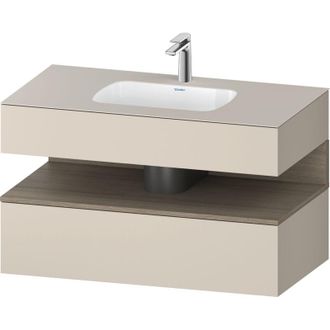 Duravit Qatego Lavabo Encastrado Con Base De Lavabo Consola, - Duravit