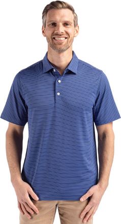 Cutter & Buck Forge Eco Fine Line Stripe Stretch Recycled Mens Polo