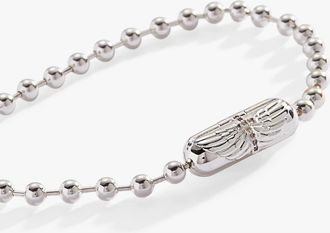 Alex and Ani Ball Chain Barrel Closure Bracelet with Wings in Silver at Nordstrom