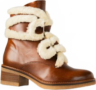 Eric Michael Womens Justina Boot In Tan Fur