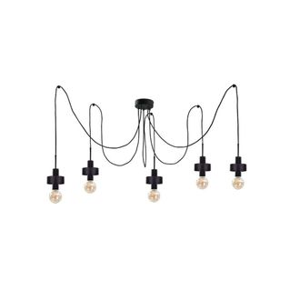 Netlighting Unica Cluster Pendant Ceiling Light Black 5x E27