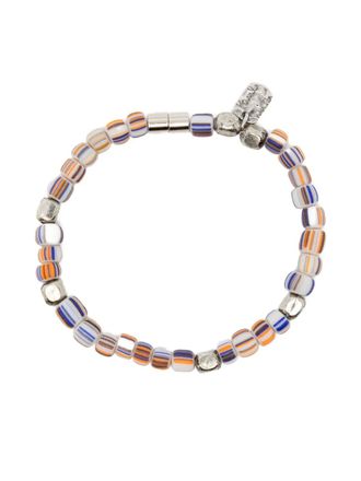 Paul Smith striped-beads bracelet - Zilver
