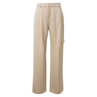 Comma Dames, Broeken, Beige, Maat: S Viscose