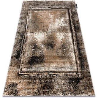 RugsX Rugsx - Alfombra De Luxe Moderna 634 Marco Vintage - Structural Gris / Oro Yellow 120x170 Cm