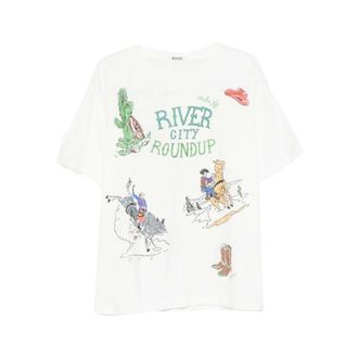 Bode Mrf 26Cs 005 Camiseta - Tops - Hombre - Blanco - XL
