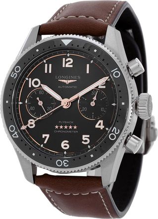 Longines Pre-owned Longines Spirit Flyback Chronograph Automatic Black Dial Mens Watch L3.821.4.53.2