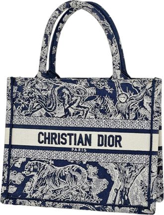 Dior Navy Canvas Tote Bag (Pre-Owned)