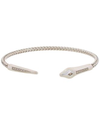 Meshmerise 18K Rose Gold Vermeil 0.12 Ct. Tw. Diamond Mesh Bangle
