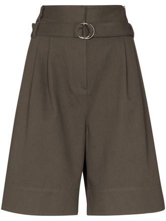 Tibi Shorts a vita alta Jenson - Verde