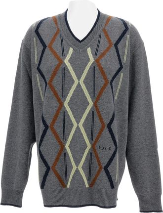 Plan C High Turtleneck Grey Knitwear