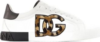 Dolce & Gabbana Portofino Vintage Sneakers - Dames - Sneakers - Wit - 36 EU - Leer - Schoenen