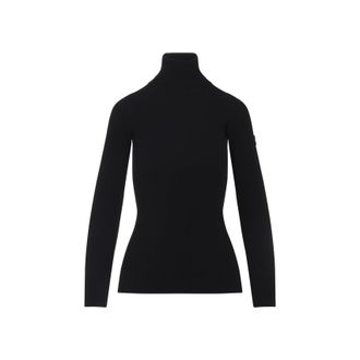 Yves Salomon Black Wool Sweater-Donna