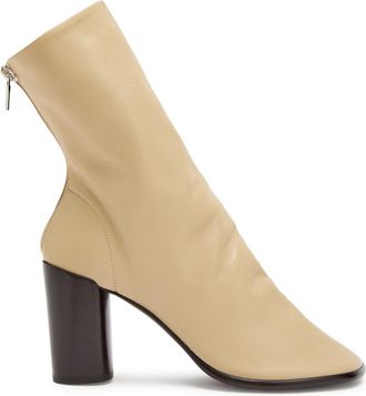 Christophe Lemaire Glove 80 Leather Ankle Boots - Beige - 41 (IT41 / UK8)