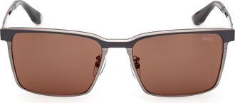 BMW 57mm Sunglasses in Matte Gunmetal /Roviex at Nordstrom Rack