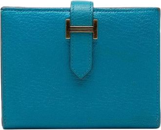Herm&egrave;s Pre-owned Wallets, female, Blue, Size: ONE SIZE Pre-owned Bearn Wallet