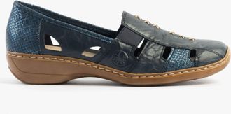 Rieker 41385-15 Womens Shoes Blue Leather - Size UK 6.5