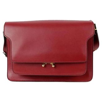Marni Pre-owned Cross Body Bags, female, Red, Size: ONE SIZE Pre-owned Trunk Medium Shoulder and Crossbody Bag