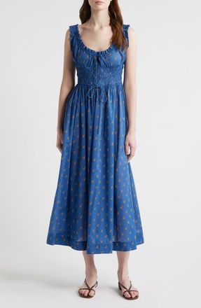 D&ocirc;en Emmaretta Sleeveless Tie Waist Maxi Dress in Eartha Paisley at Nordstrom, Size Xx-Large