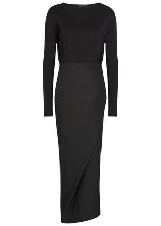Our Legacy Twisted Wrap-tie Cotton Dress - Black - 34 (UK6 / XS)