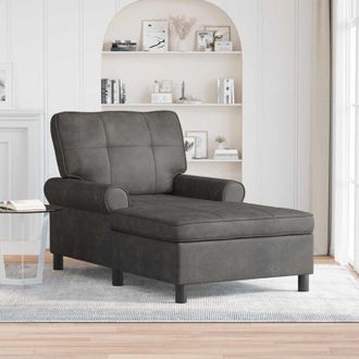 vidaXL vidaXL Chaise Lounge con cuscino Nero 91 x 157 x 91 cm Pelle Sintetica