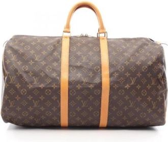 Louis Vuitton Pre-owned Keepall 55 Boston Bag - Dames - Vintage Weekendtas - Bruin - ONE Size - Vintage