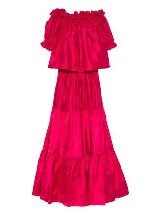 Miau by Clara Rotescu Alicante off-shoulder set - women - Fabric - 36 - FUCHSIA