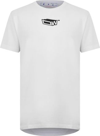 Off-white Mens Off White Large Genie Lettering Regular Fit T-Shirt in - Size X-Small