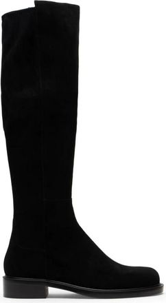 Stuart Weitzman 5050 Gisele Hoge Laars - Dames - Hoge Laarzen - Zwart - 38 1/2 EU - Leer - Schoenen