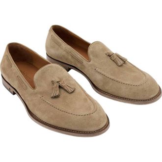 John Varvatos Barrow Leather Tassel Loafer in Chestnut at Nordstrom, Size 11.5
