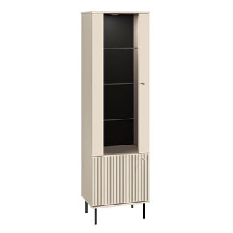 Petits Meubles Vitrina 2 puertas con led cachemira melamina beige