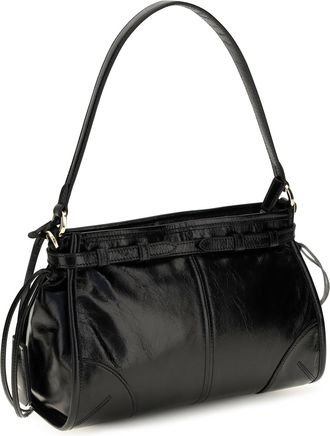 Prada Womens Handbag Bonnie Leather Black Calf Handbags Hand Bags