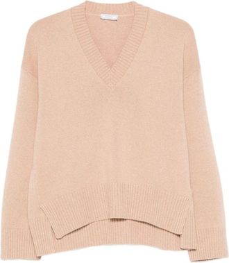 PESERICO V-hals trui - Dames - V-hals truien - Beige - XS - Truien & Vesten