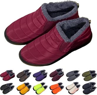 Generic Womens Winter Ankle Boots Fashionable Fleece Lined Water Resistant Comfortable Casual Warm Slip On Booties Plus Size 2025(Army Green, 8.5)