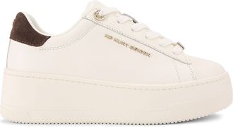 Kurt Geiger Womens Leather Lou Sneakers - White - Size UK 5