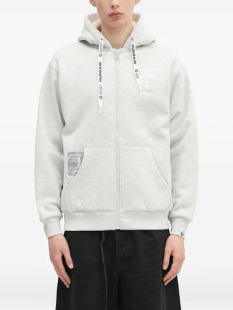 Aape By A Bathing Ape logo-detail zip-up hoodie - Grey