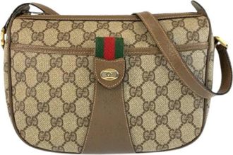 Gucci Pre-owned GG Supreme Canvas Shoulder Bag - Dames - Vintage Schoudertas - Beige - ONE Size - Vintage