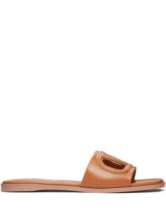 Valentino Garavani VLogo cut-out sandals - Brown