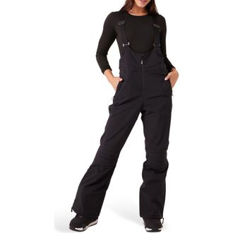 Roxy Summit Waterproof Snow Bib Overalls in Black at Nordstrom, Size Medium