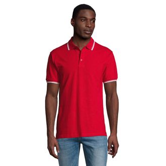 SOLS Heren Praktijk Contrast Poloshirt (Rood)